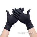 Гибкие черные виниловые нитриловые перчатки без порошка